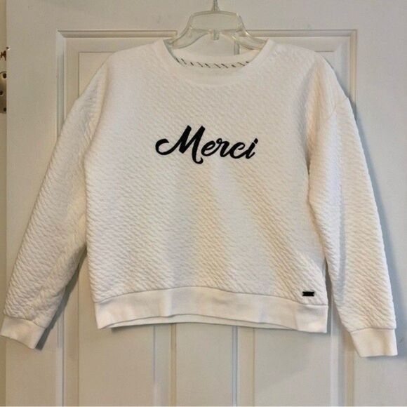 Marc New York Performance Quilted Graphic Sweatshirt Size Medium Graphic Merci - Picture 1 of 9